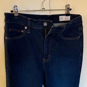 GAP Women's High Rise Vintage Slim Dark Blue Jeans 30 10 Long